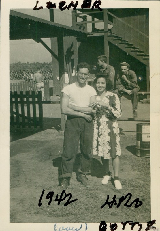 1942 WWII US ArmyHilo Hawaii Photo #4 GI Learner & local girlfriend Dorothy Wong