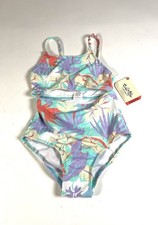 Salt Life Girl s Tropical Flowers Print One Piece Swimsuit Youth Size 7 - NWT