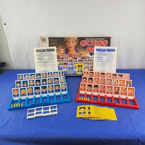 Guess Who? memory face Board Game Vintage 1987 Milton Bradley Complete