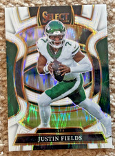 Justin Fields White Shock Prizm /799 2025 Panini Select Concourse Jets
