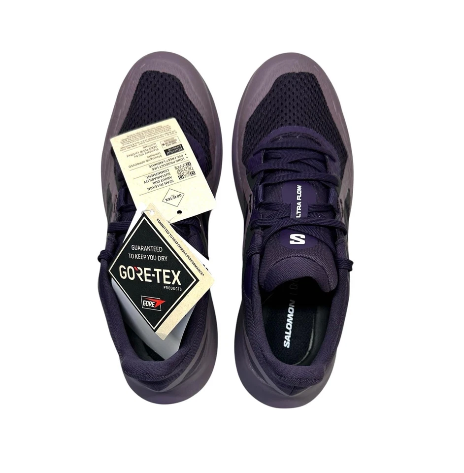 Salomon Women’s Ultra Flow Gore-Tex Hiking Shoe Purple Nightshade Sneaker Size 8 - Image 2 of 4
