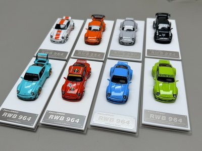 #ad Fast Speed 1:64 Porsche RWB 964 Alloy Car Model Eight color choices $32.88