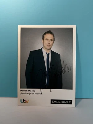 Jason Merrells **HAND SIGNED** 6x4 Emmerdale Cast Card - Image 1 of 2