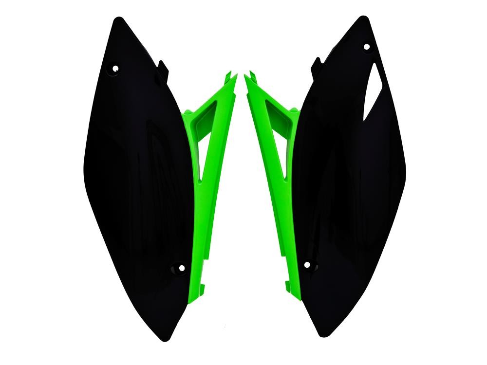 Rtech Side Panels Fit Kawasaki KXF 250 09-12 450 09-11 Black/Green