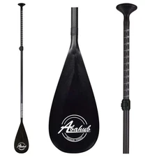 Carbon SUP Paddles, 1 x 3 Section Adjustable 67" - 86" Carbon Fiber Shaft, Li...