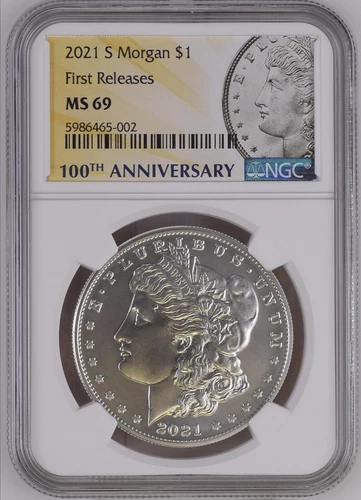 2021-S "100th Anniversary" Morgan Silver Dollar NGC MS69 First Releases