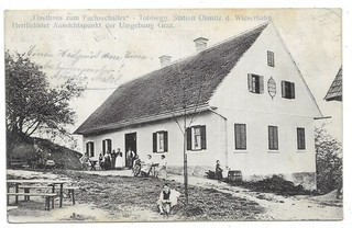 "Gasthaus zum Fuchsschaller" Tobisegg Station Oisnitz d.Wieserbahn