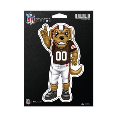 Cleveland Browns Mascot Design 5 Inch Vinyl Die Cut Decal Sticker, Full...