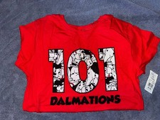 Disney 101 Dalmatians Short Sleeve T-Shirt Youth Large L/G 11-13 100 Cotton NWT