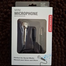 Miniature Karaoke Microphone Smartphones Laptop Desktop Podcast Audio Plug End