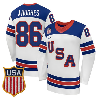 J.Hughes #86 USA Team Winter Olympics 2026 Jersey All Stitched S-3XL