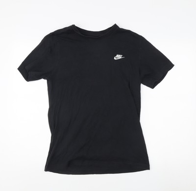 Nike Herren T-Shirt schwarz kurzarm Rundhalsausschnitt, M