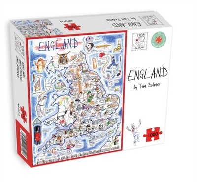 1000 Piece Jigsaw Puzzle  Comical Map Of England Artwork By Tim Bulmer  Comical