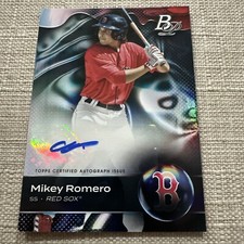2023 Bowman Platinum Mikey Romero Auto Card - Red Sox TOP-35