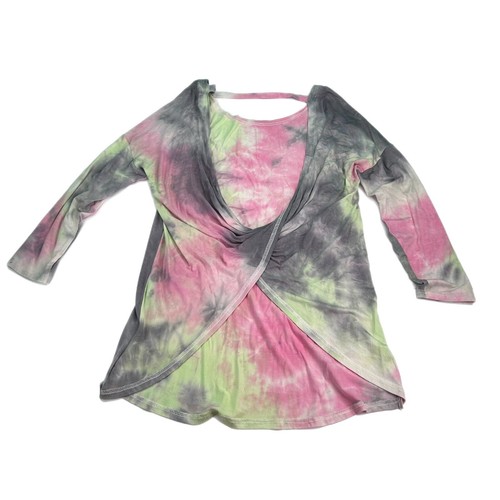 Simply Southern Shirt Womens Size Medium M Tie Dye Rayon 3/4 Sleeve Open Back - Picture 6 of 6