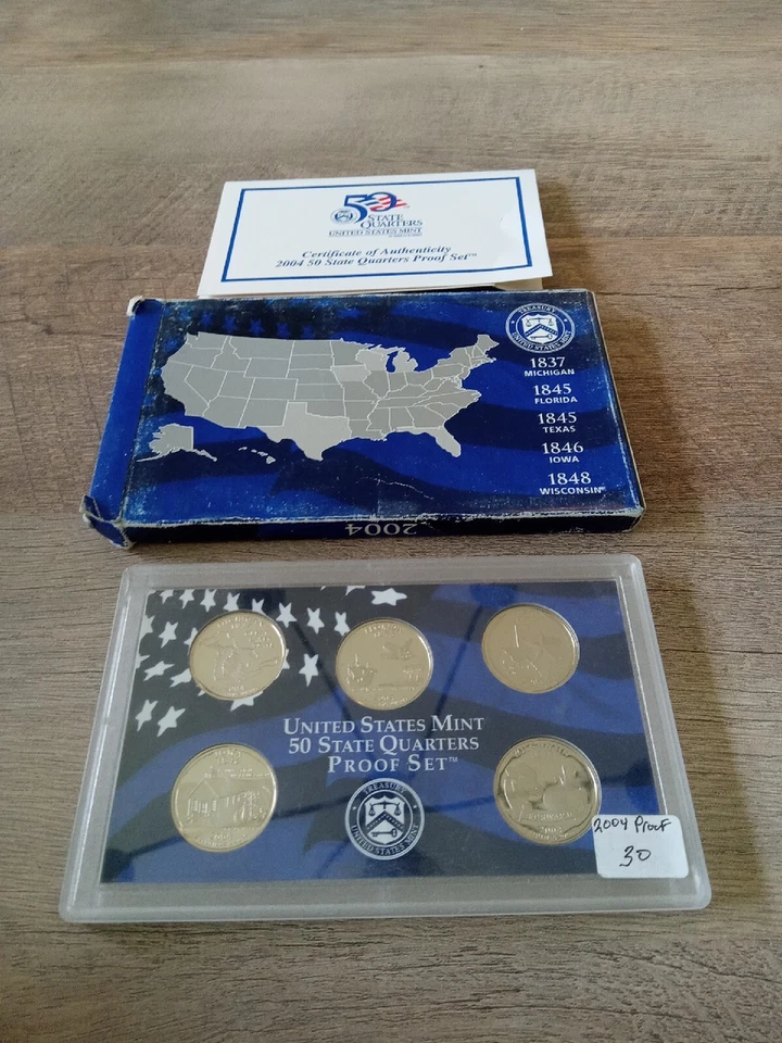2004 United States Mint 50 State Quarters Proof Set™ Bin#1a - Image 2 of 4
