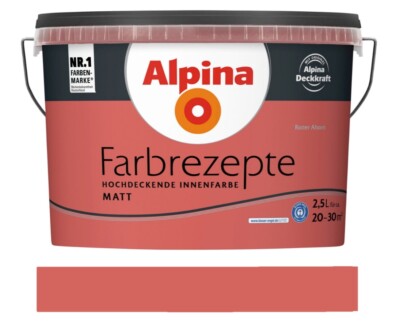 Alpina Farbrezepte bunte Wandfarbe 2,5 L hochdeckend atmungsaktiv, Farbwahl Matt