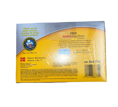 Kodak Premium Picture Photo Paper High Gloss 75 Sheets All Ink Jet Printers 4x6