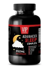 Natural Sleeping Aid pills - ADVANCED SLEEP COMPLEX 952mg - 1 Bottle 60 Capsules