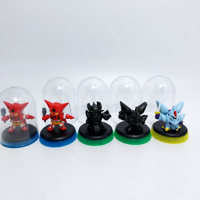 Getter Robo Mazinger Z Figures 5 pcs Miniature Case Domes Capsule