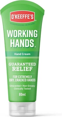 O'Keefes Dry Cracked Hands Working Hands Tube Natural Cream Health Skin - 80g