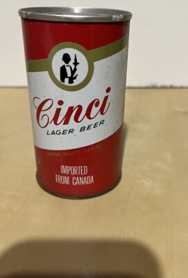 Cinci Cream Lager Beer 11-1/2 Oz Can Imported From Canada Vintage