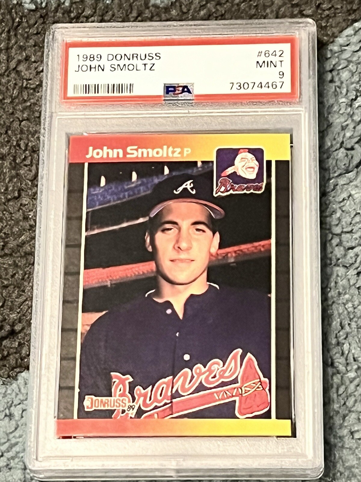 PSA 9 MINT BASEBALL CARD 1989 DONRUSS HOF JOHN SMOLTZ ROOKIE ATLANTA BRAVES