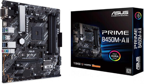 ASUS PRIME B450M-A II,Scheda Madre Micro ATX AMD B450(Ryzen AM4), M.2,HDMI/DVI-D - Foto 1 di 6