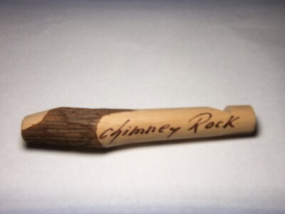 CHIMNEY ROCK  N.C.  SOUVENIR CARVED WOOD WHISTLE  (5'' LONG)