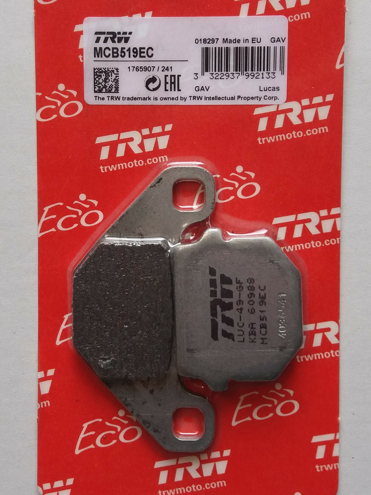 MCB519EC ATU Roller - TRW-Lucas Bremsbeläge Bremsklotz brake pad ...