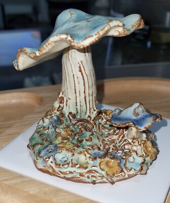 Schöne Tim Taylor handgefertigte Keramik - Figur Ornament Pilz