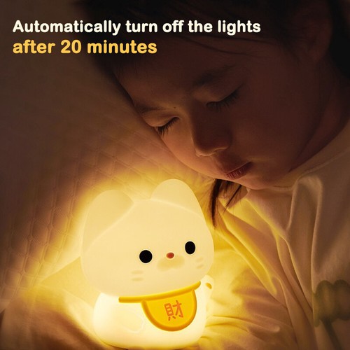 Lucky Cat LED Night Light Room Decorative Light Mood Light Bedroom Decoration_Y - Afbeelding 5 van 8