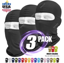 3 Pack Lightweight Lycra Balaclava Ski Full Face Mask Motorcycle Warmer Hat