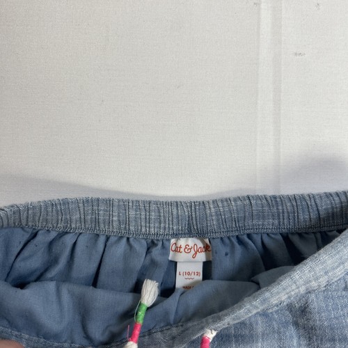 Cat And Jack Girls Chambray Skirt Boho Embroidered Size L 10/12 EUC - Picture 9 of 9