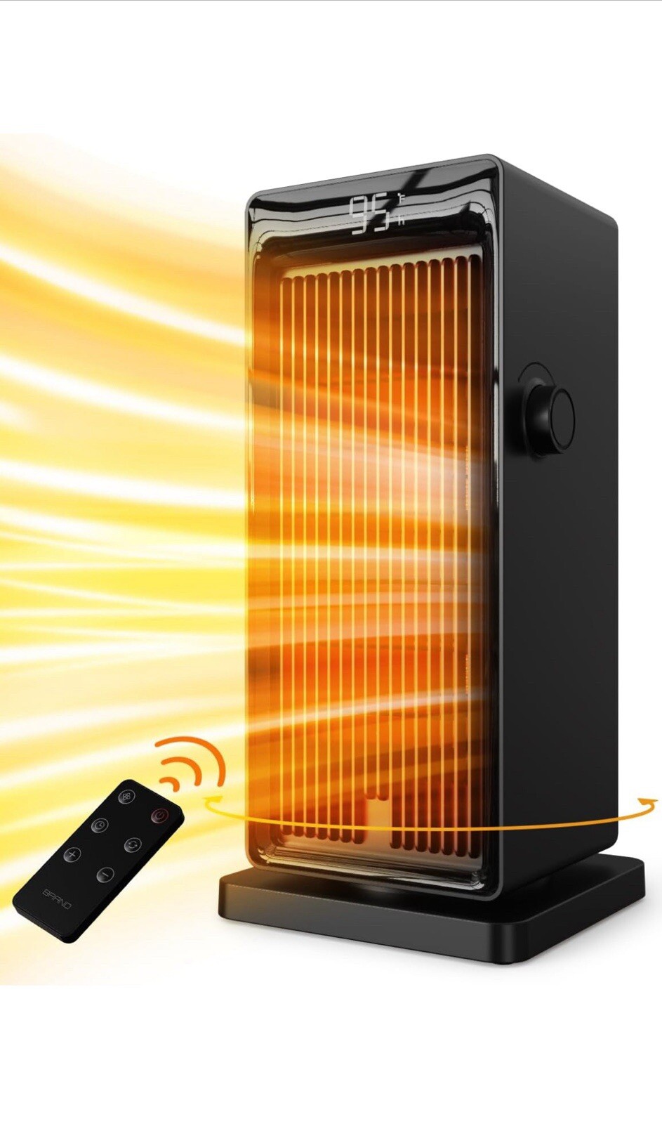 Space Heater, SANVINDER 1500W Portable Electric Heater for Bedroom-image