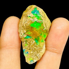 67 Cts Natural Ethiopian Opal Rough 43x22mm Huge Untreated Loose Gemstone