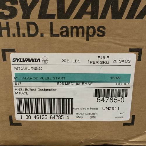(6-Pack) Sylvania M150/U/MED Metal Halide Light Bulb 150W M102/E E26 Medium Base - Picture 10 of 10