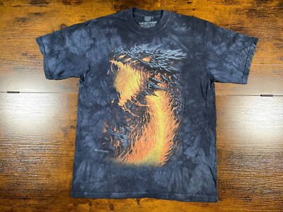 The Mountain Mens Medium Tie Dye T Shirt Dragon Navy Blue 2018 Short Sleeve