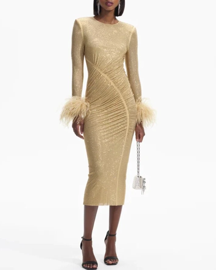 ebay gold dress Vintage D&G Dolce Gabbana Gold Sequin dress