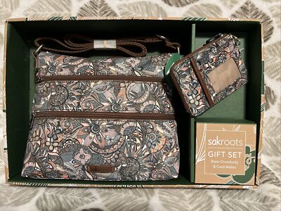 Sakroots Gift Set Basic Crossbody & Card Wallet Sienna Spirit Desert Repreve NEW
