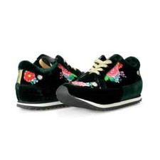 Sneakers Shoes Charlotte Olympia Girls"INCY WORK IT ROSE GARDEN" Velvet Leather