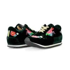 Sneakers Shoes Charlotte Olympia Girls"INCY WORK IT!ROSE GARDEN" Velvet Leather