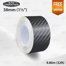 CARBON FIBER BLACK 1.5" 38mm PIN STRIPE Car Model Streamline TAPE Vinyl Sticker