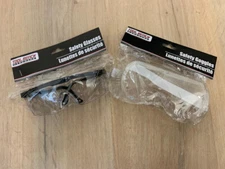 Tool Bench Hardware Safety Goggles, Safety Glasses, NEW with Tag