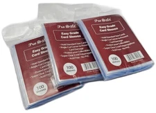 (300-Count) Pro-Safe Easy Grade Card Sleeves - Angle Cut Corners Prevent Damage