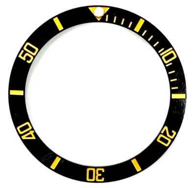 Bezel Inserter Ceramic for Rolex Black and Gold Submariner 16610LN 16613V etc.