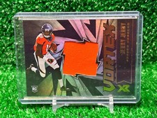 2020 Panini XR Vortex Materials Blue #5 Jerry Jeudy #'d 46/75 - Denver Broncos