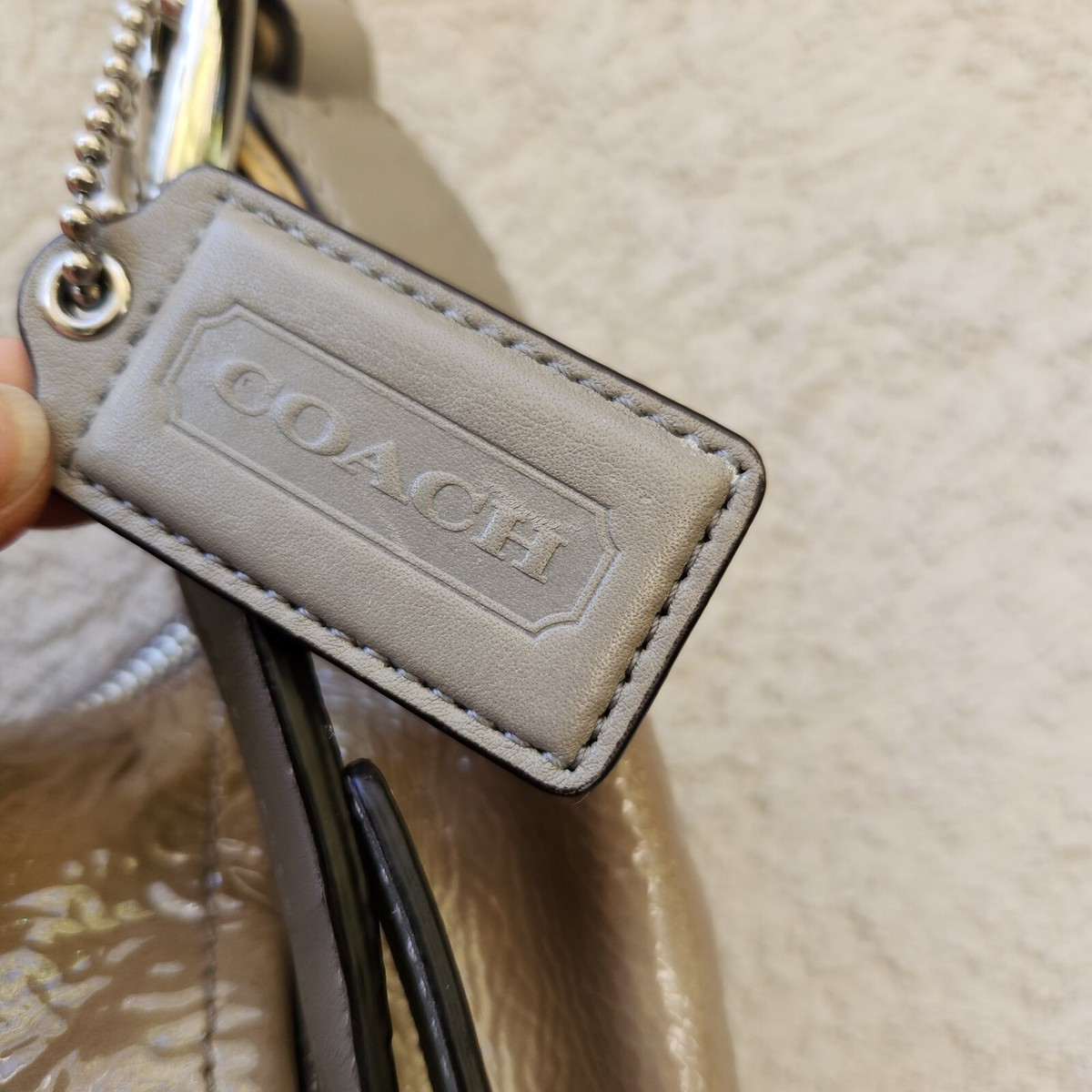 Vintage Coach F12889 Legacy Signature Jaquard Leather Tote
