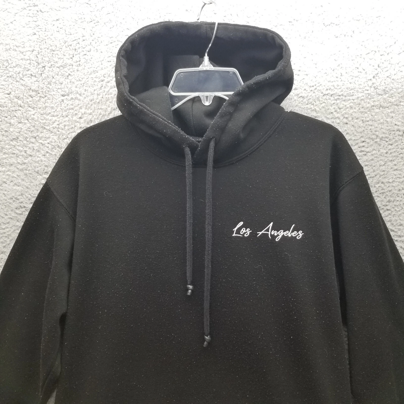 PALM ANGELS Felpa con cappuccio Vivre La Vie da uomo nera media Los Angeles palma Lowrider pullover