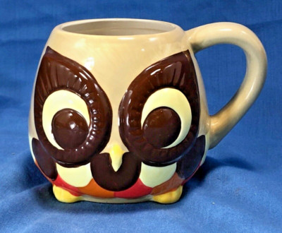 Mesa Home Products Owl Hand Painted Mug Coffee Tea Hoot Mint Condition Nice